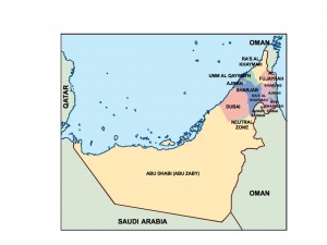 united arab emirates presentation map