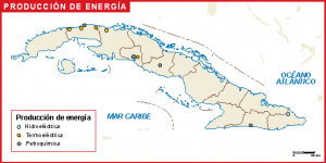 Cuba mapa energia