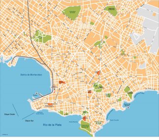 Montevideo Vector Map