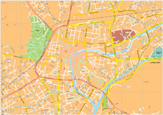 Liubljana Vector EPS Map